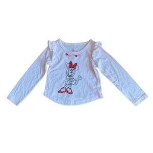 Disney's Minnie Mouse Baby Girl Long Sleeve Graphic Tee Size 2T